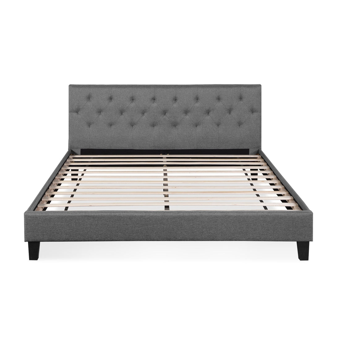 Blane King Bed Frame - Dark Grey