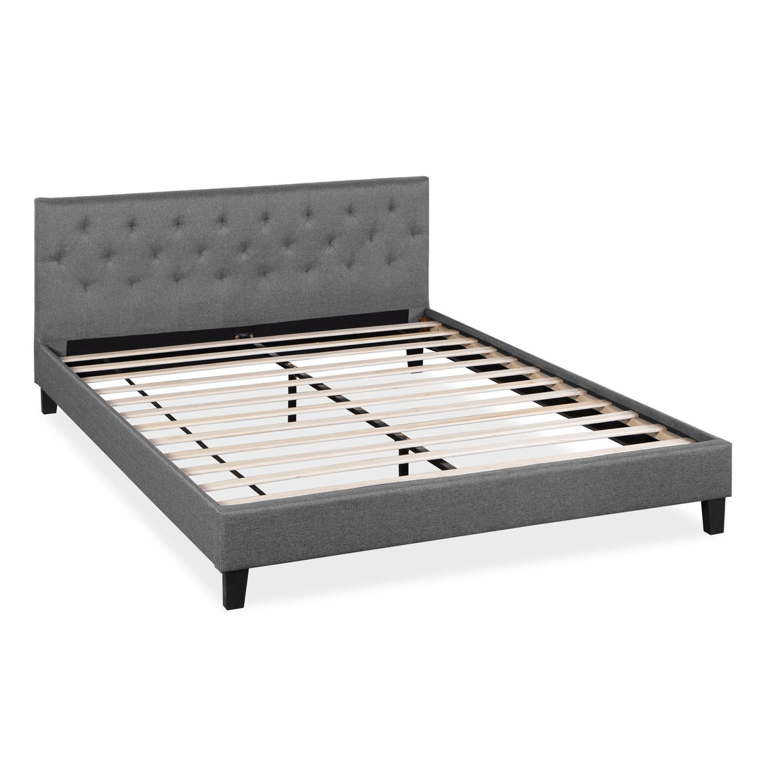 Blane King Bed Frame - Dark Grey