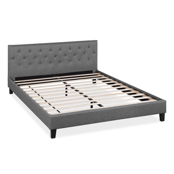 Blane King Bed Frame - Dark Grey