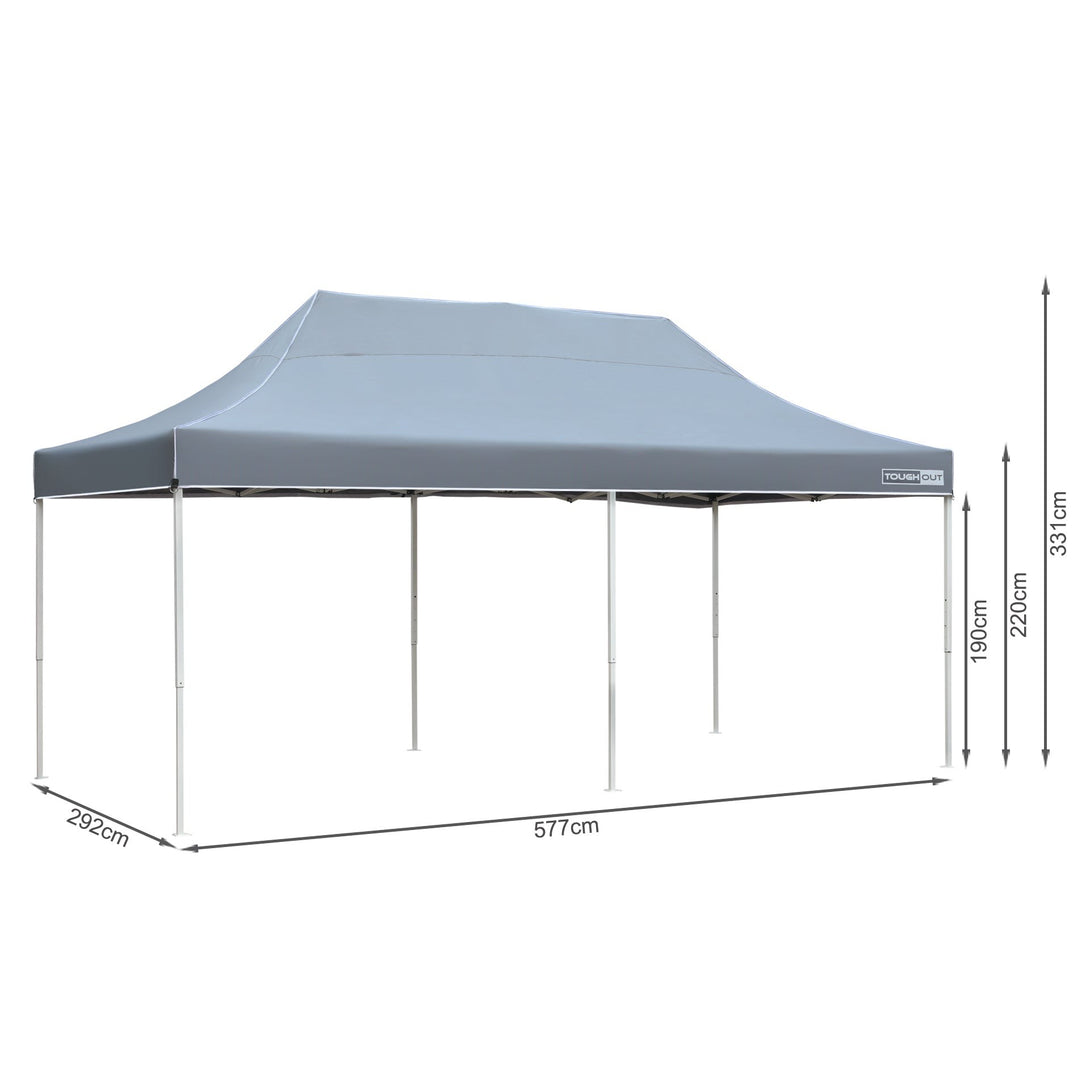 Toughout Thunderstorm Gazebo 3 x 6m - Grey