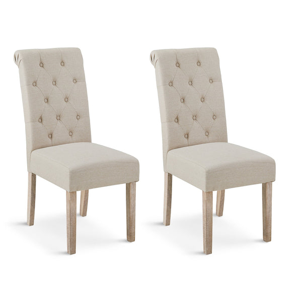 Zoey Upholstered Dining Chair - Set of 2 - Beige