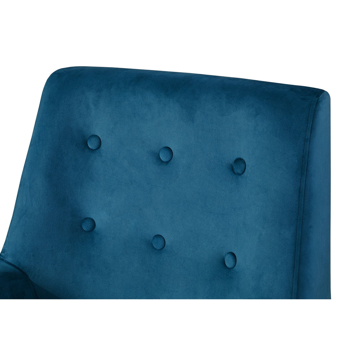Mila Velvet Arm Chair - Blue