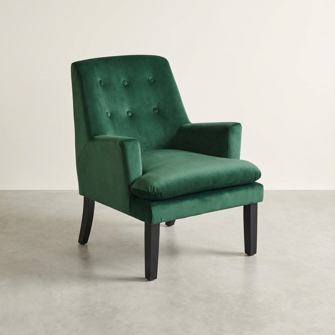 Mila Velvet Arm Chair - Green