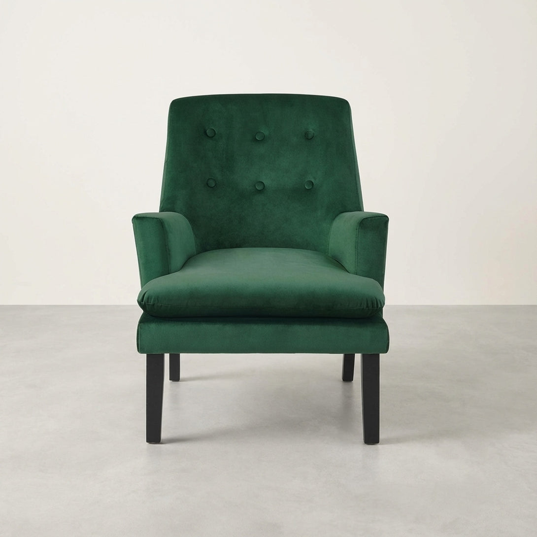 Mila Velvet Arm Chair - Green