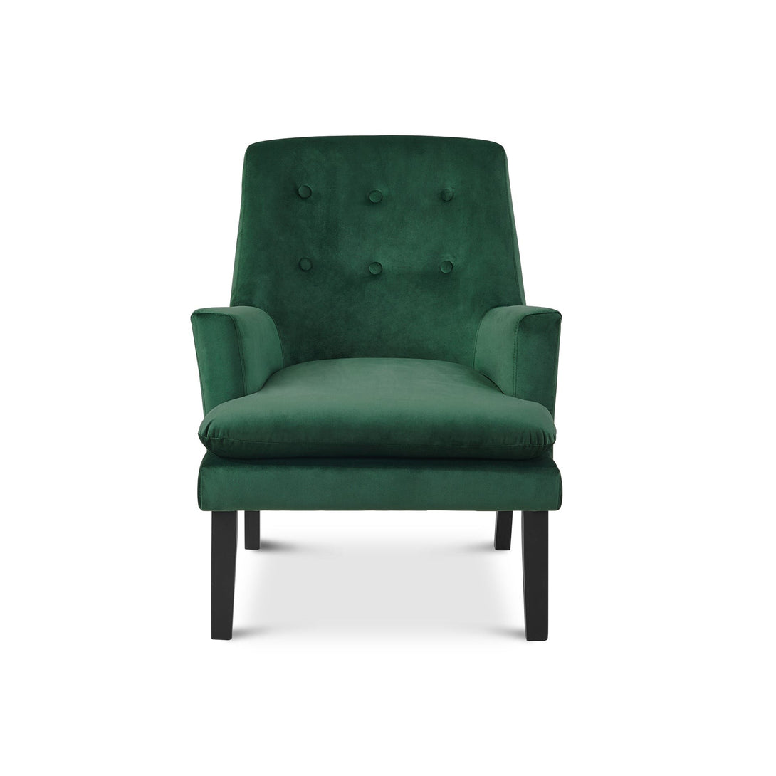 Mila Velvet Arm Chair - Green