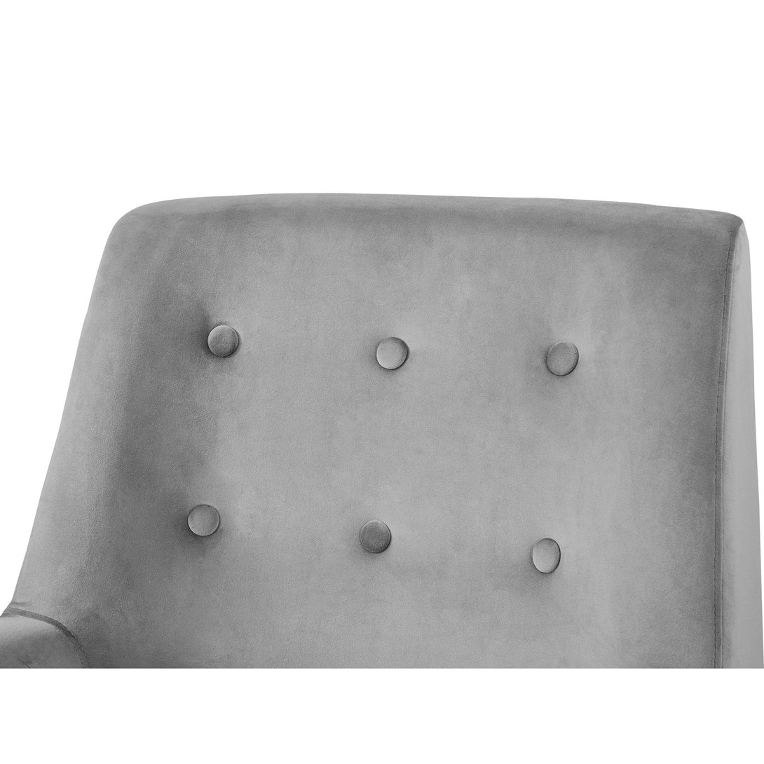 Mila Velvet Arm Chair - Grey