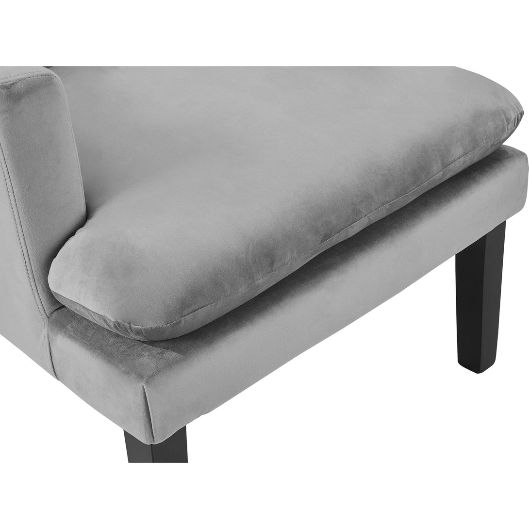 Mila Velvet Arm Chair - Grey