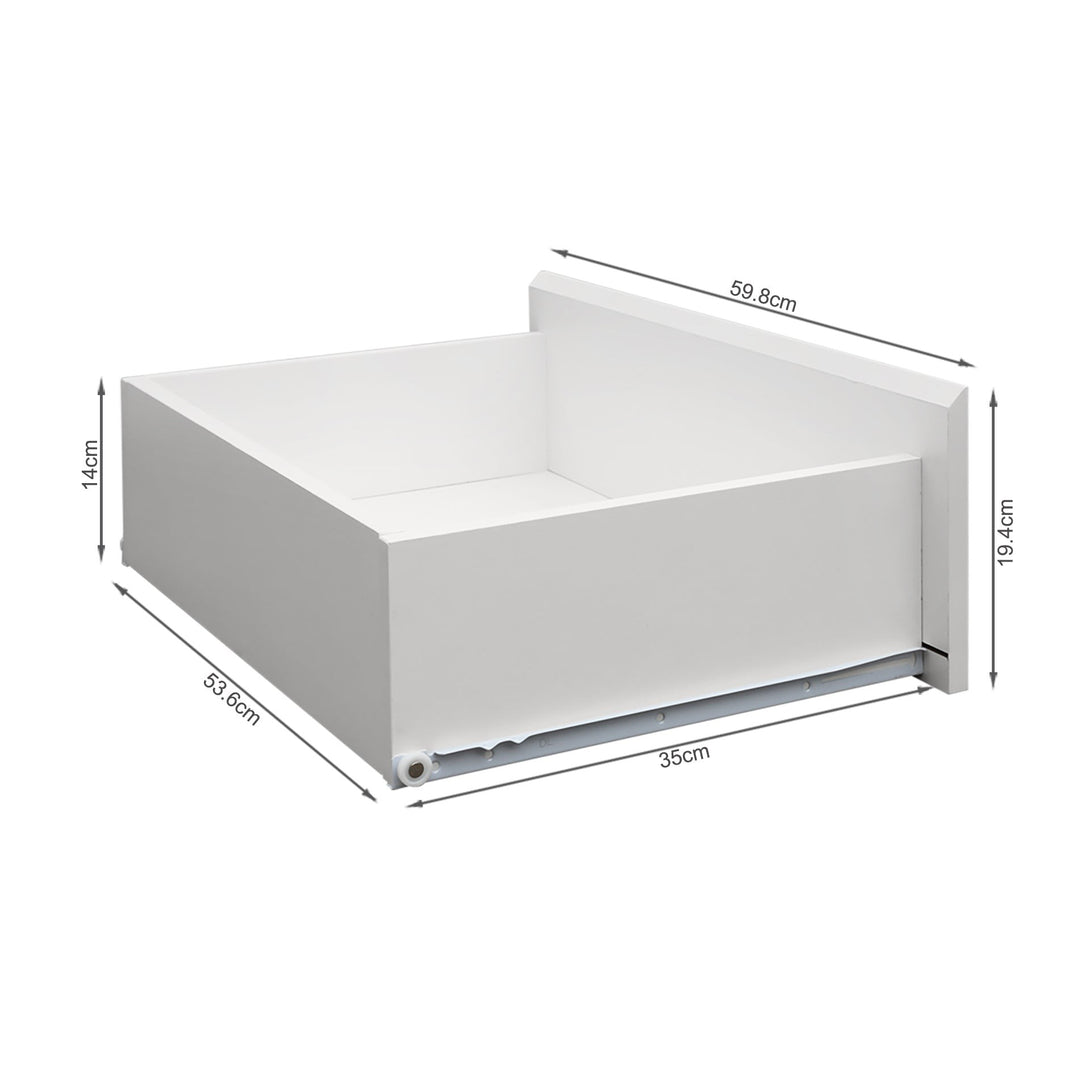 Tongass Wooden Low Boy 8 Drawers - White