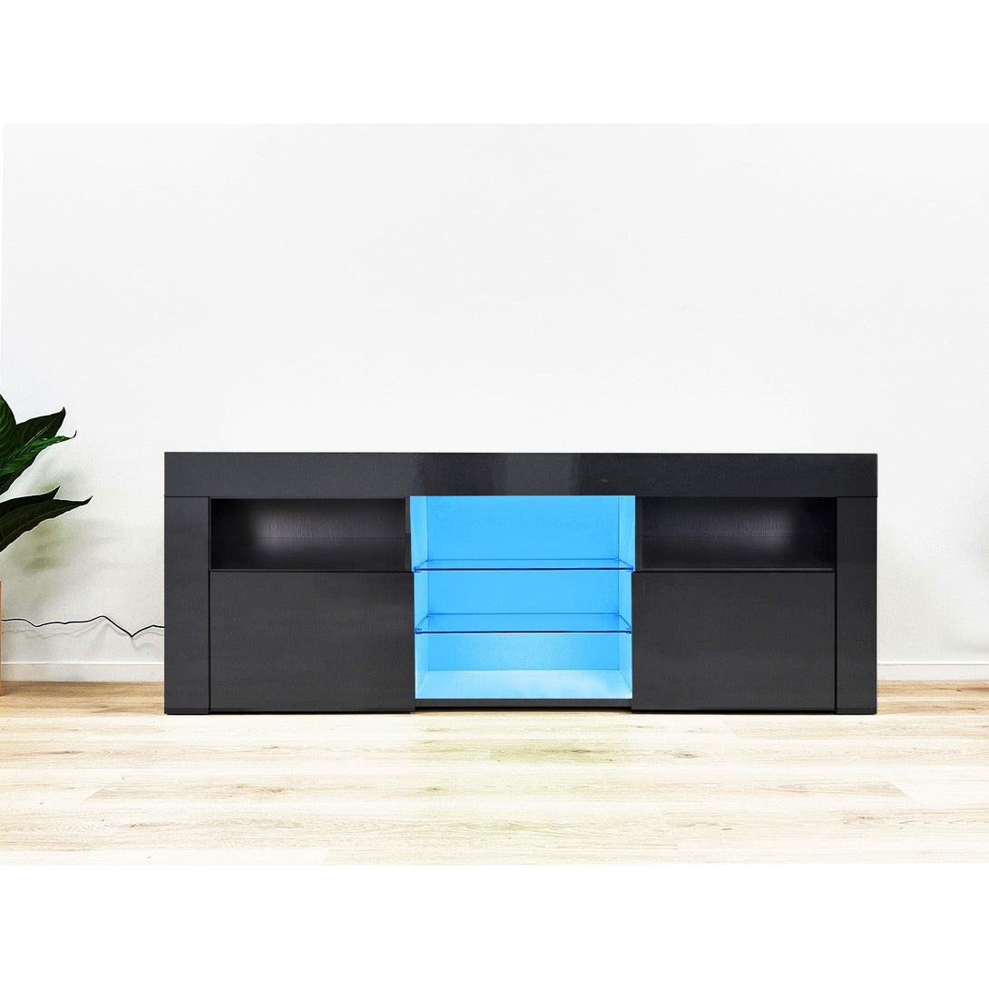 Atka 1.45m LED Entertainment Unit - Black