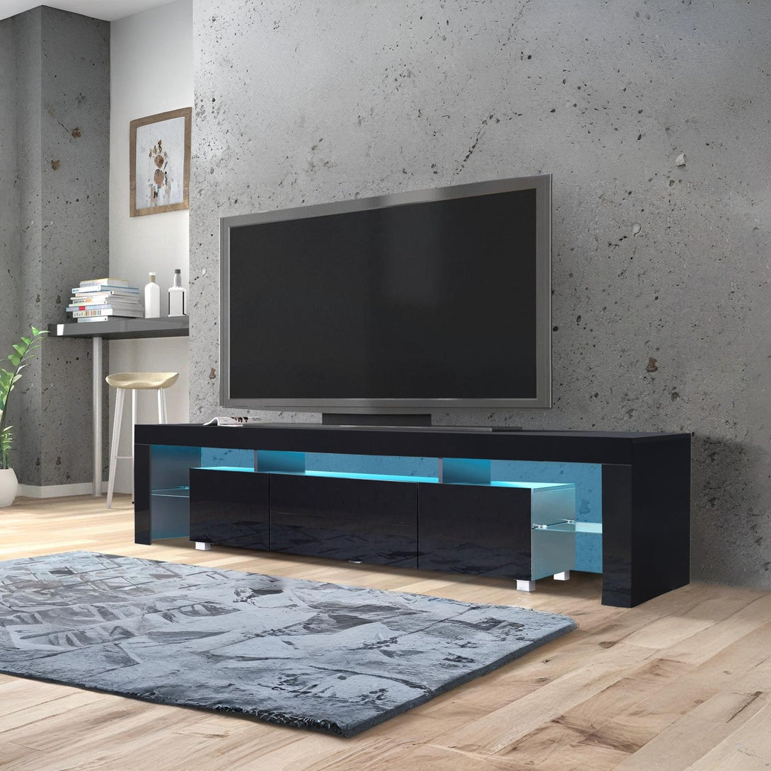 Micco 2m LED Entertainment Unit - Black