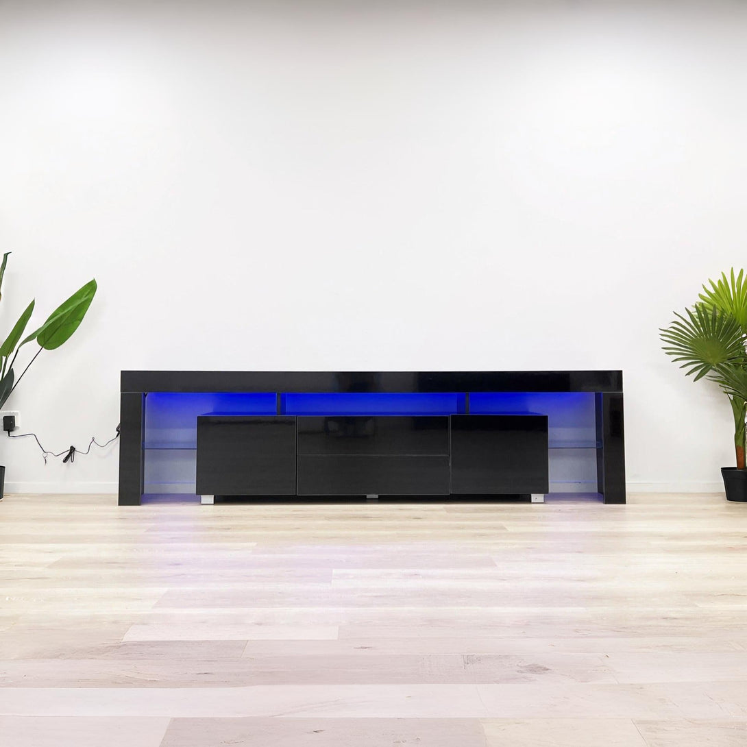 Micco 2m LED Entertainment Unit - Black
