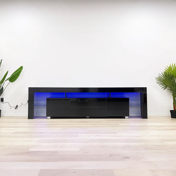Micco 2m LED Entertainment Unit - Black