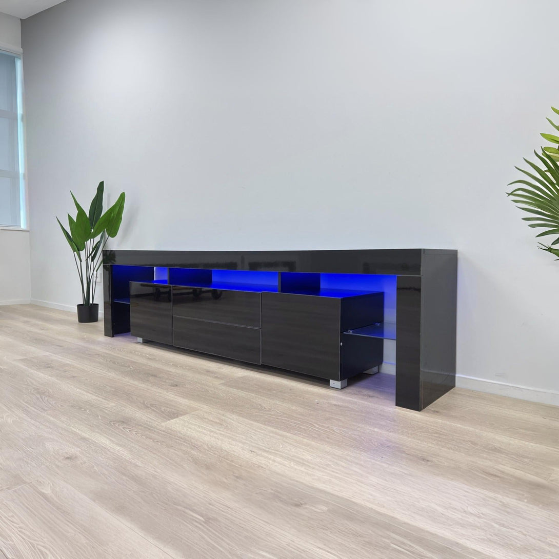 Micco 2m LED Entertainment Unit - Black