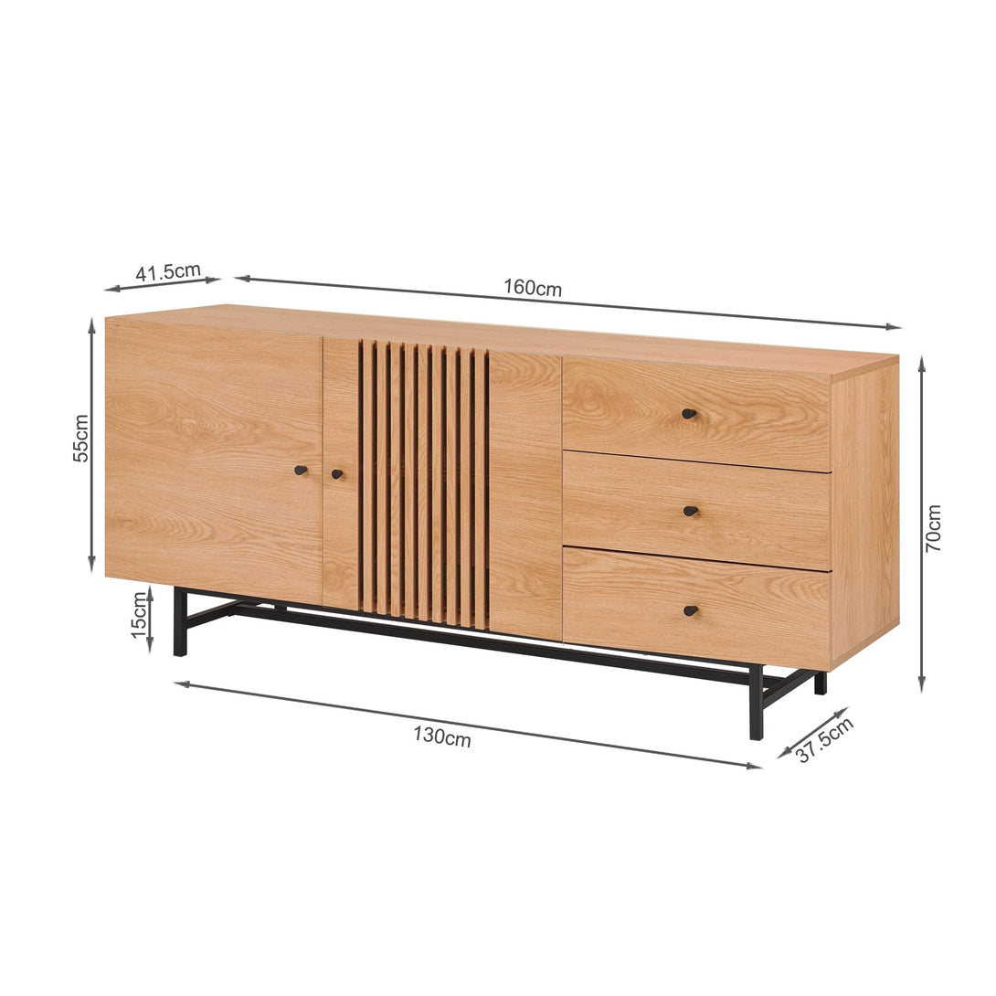 Tarkine 1.6m Sideboard Buffet Table - Oak