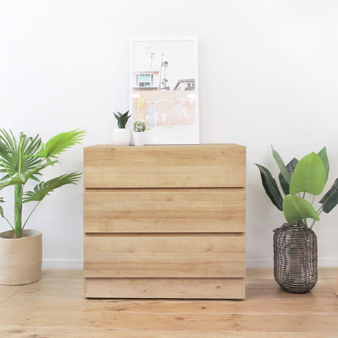 Harris 3 Drawers Tallboy - Oak