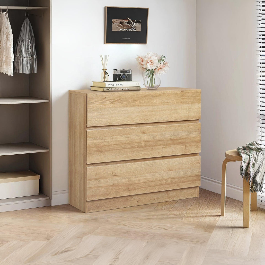 Harris 3 Drawers Tallboy - Oak