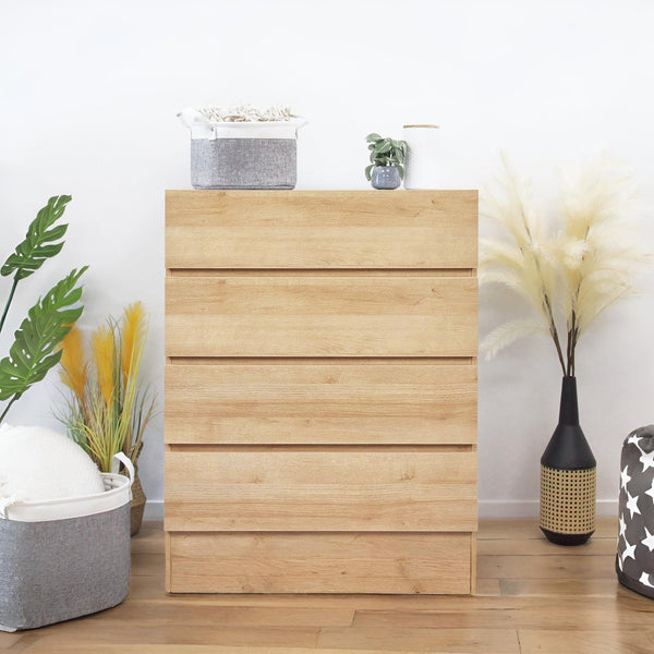 Harris 4 Drawers Tallboy - Oak
