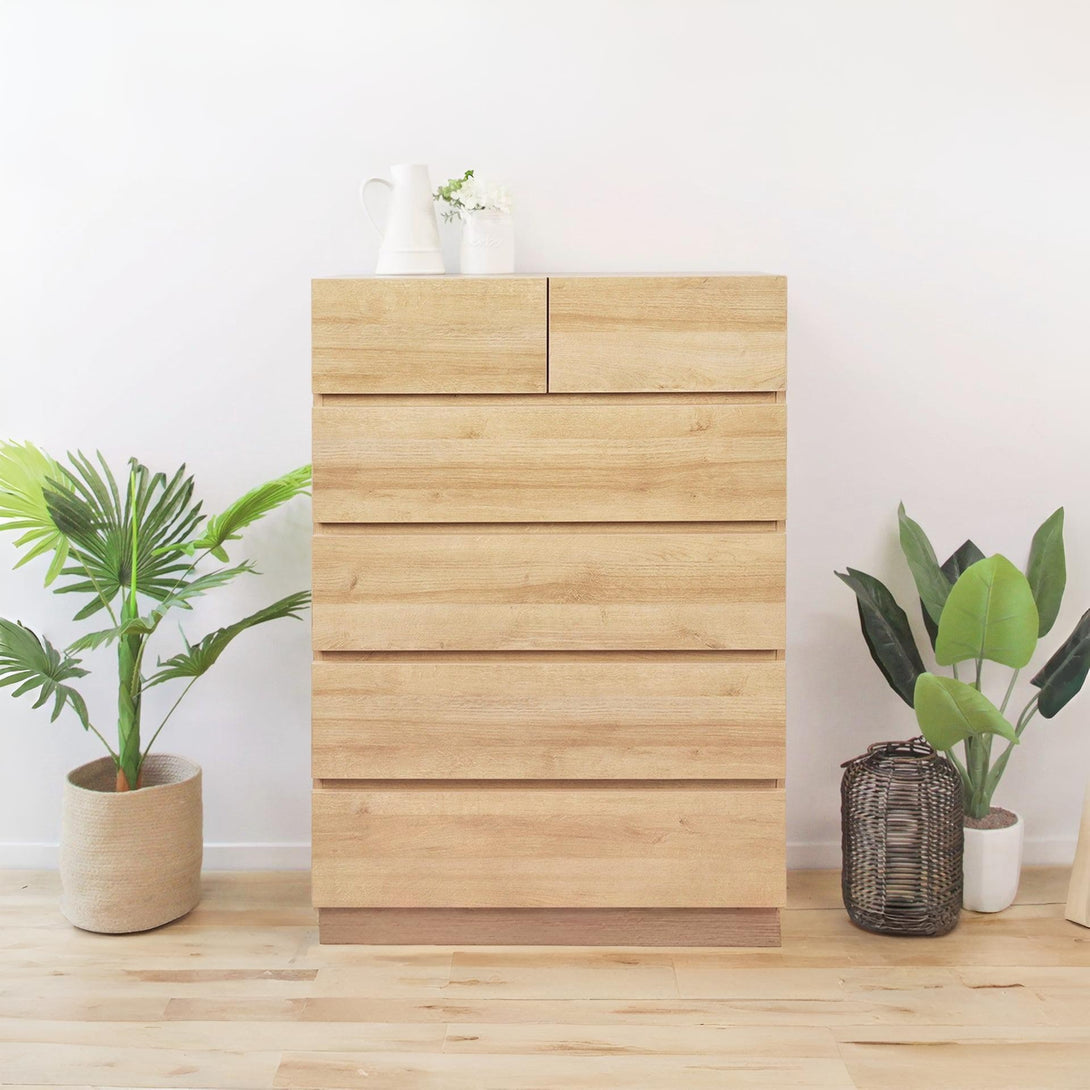 Harris 6 Drawers Tallboy - Oak