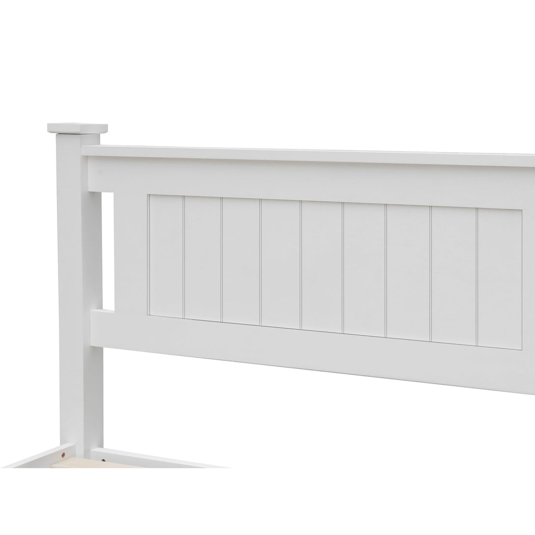 Davraz Single Wooden Bed Frame - White