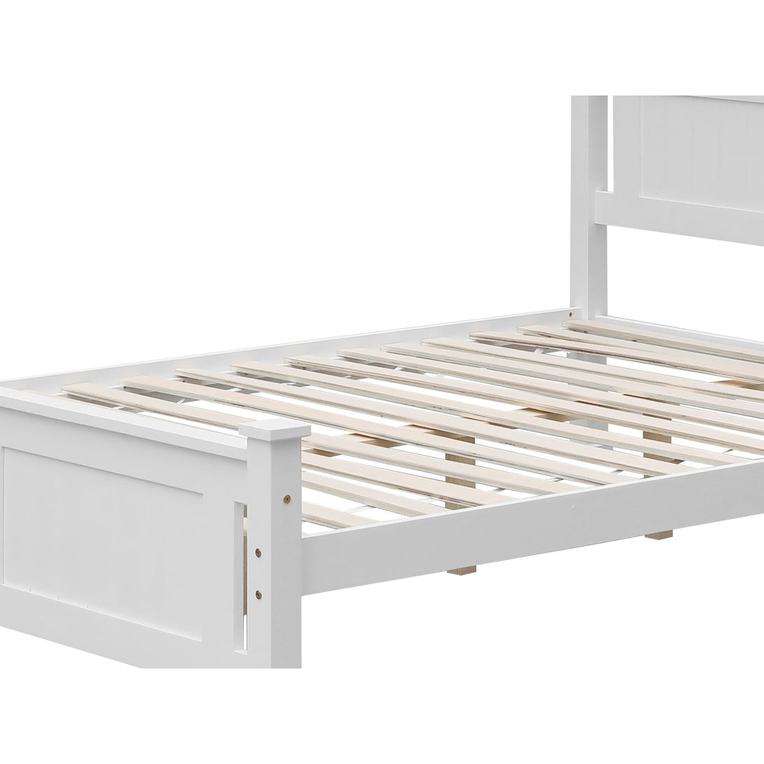 Davraz Queen Wooden Bed Frame - White
