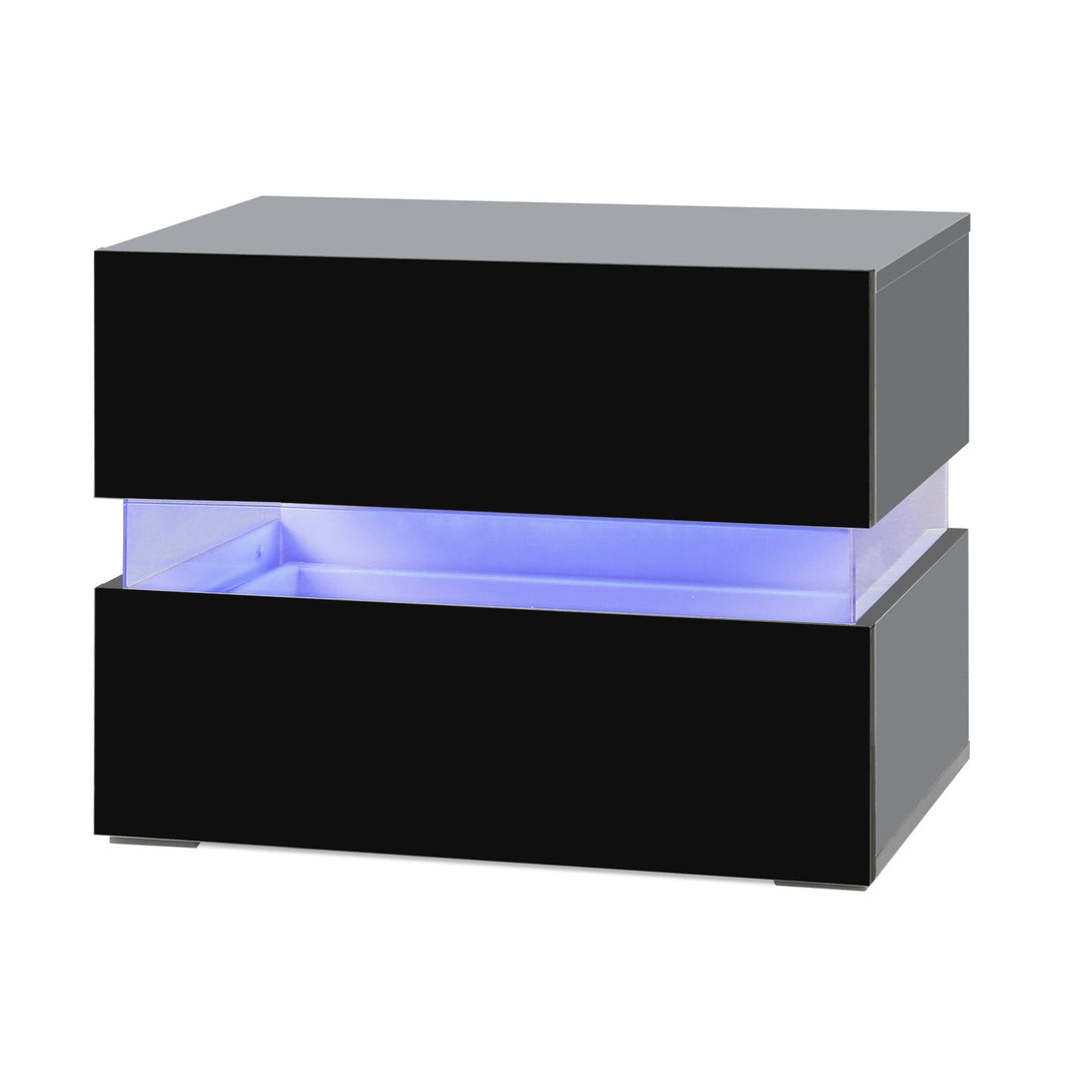 Zion LED Bedside Table - Black