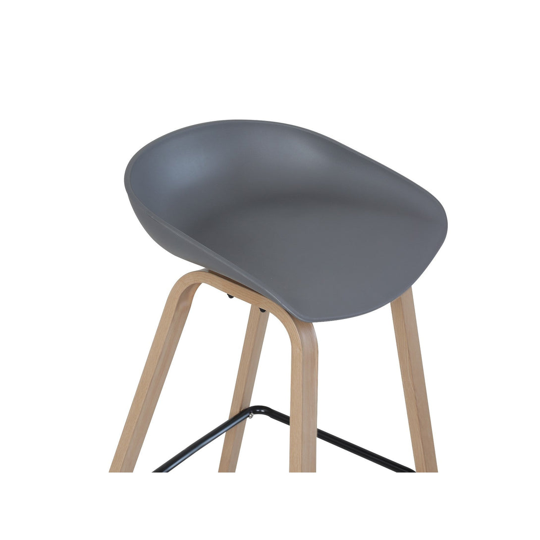 Kai Bar Stool Metal Barstool 75cm - Grey