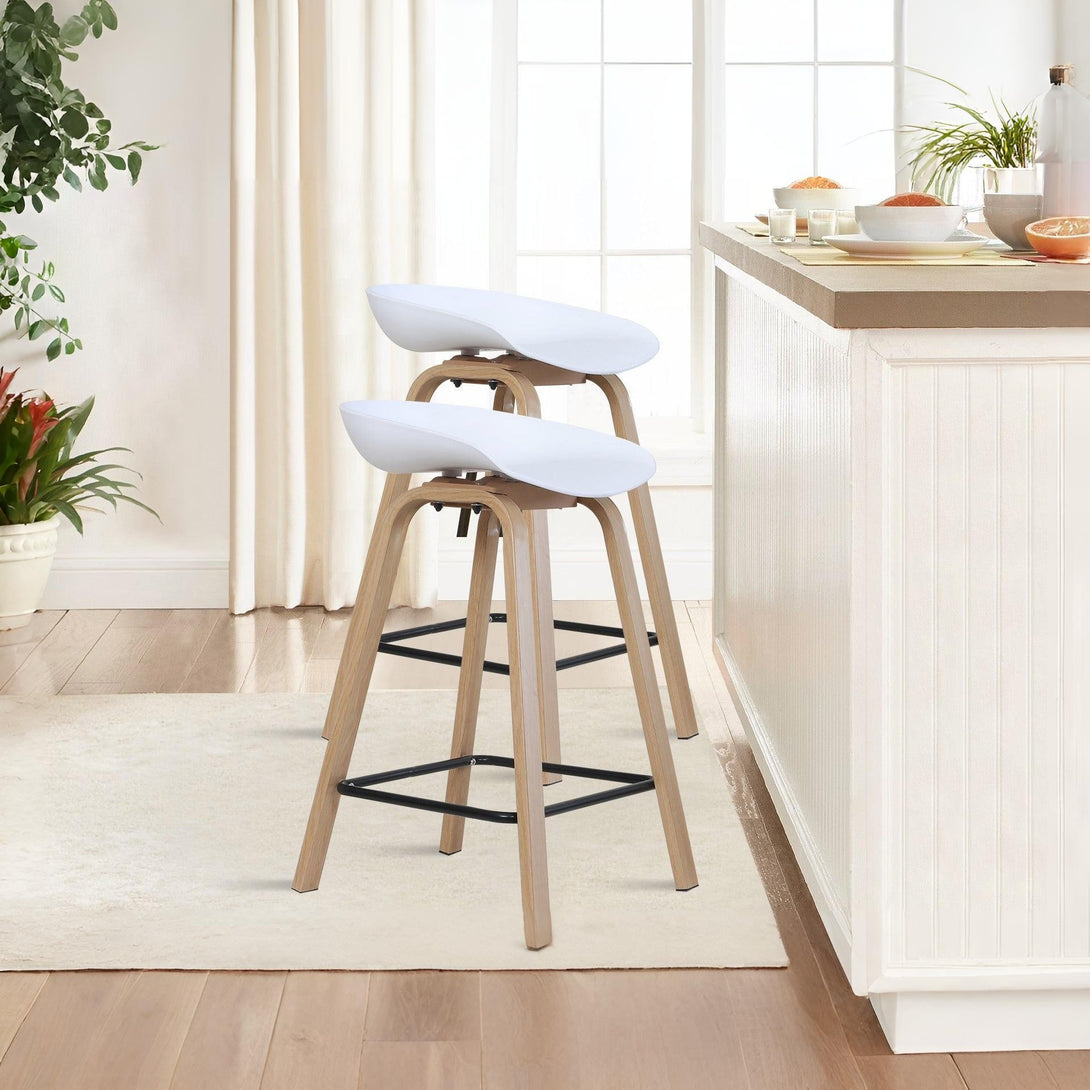 Kai Bar Stool Metal Barstool 65cm - White