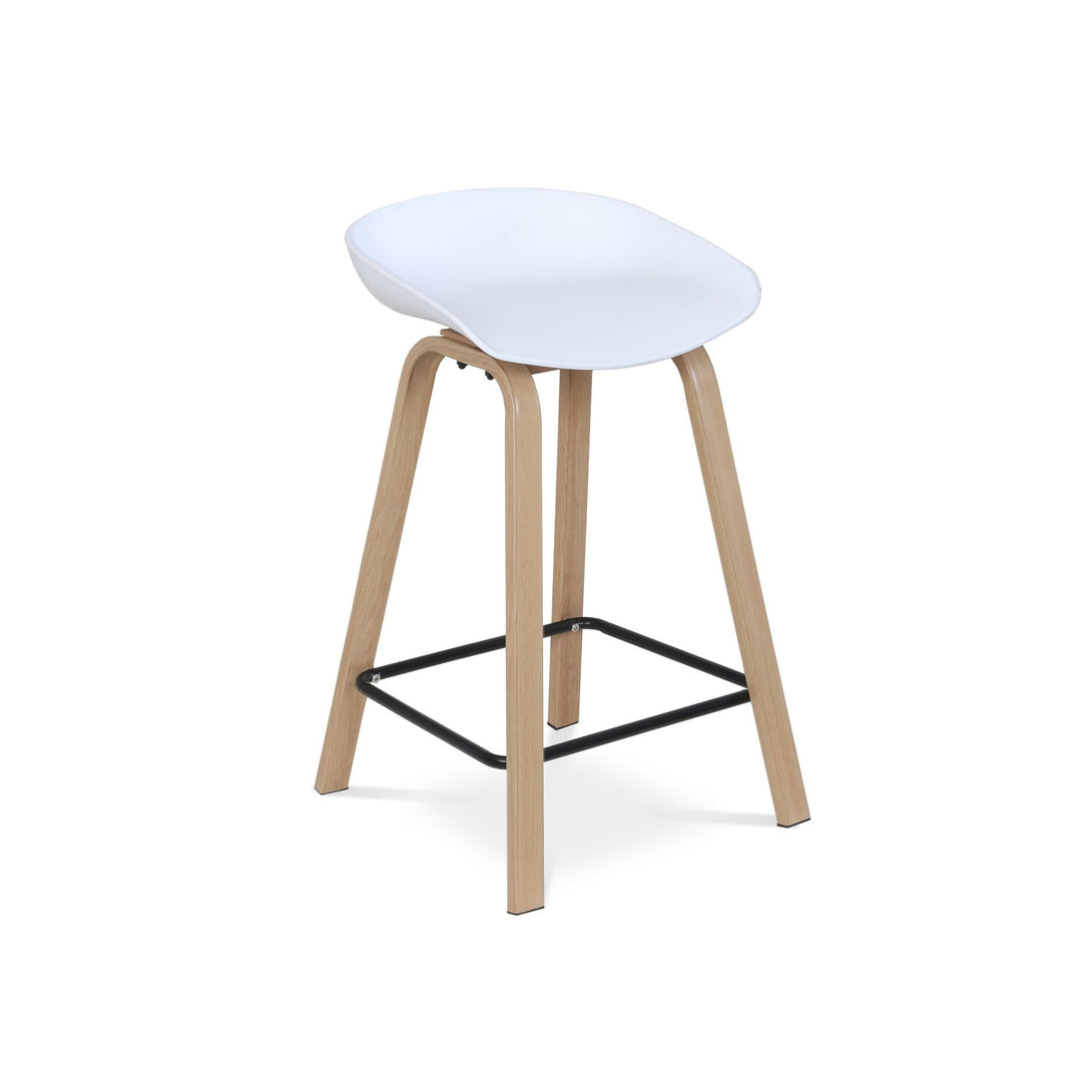 Kai Bar Stool Metal Barstool 65cm - White