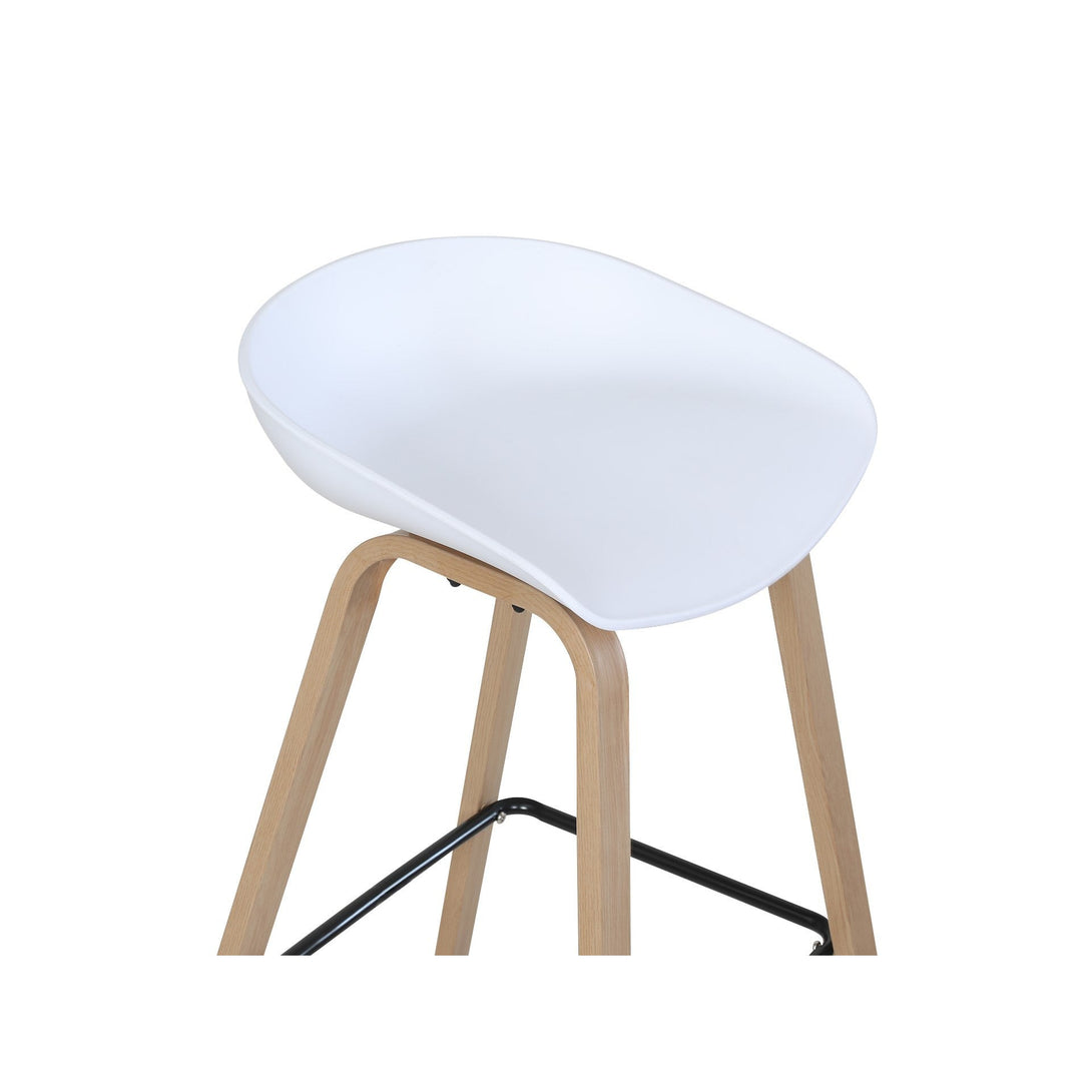 Kai Bar Stool Metal Barstool 65cm - White