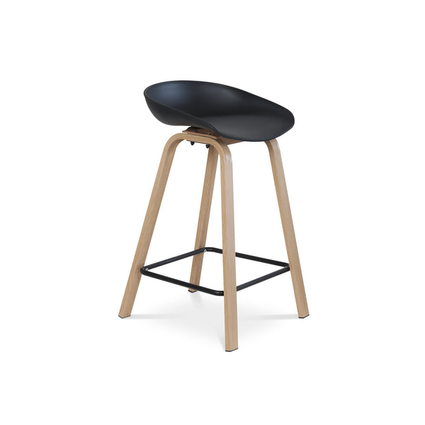 Kai Bar Stool Metal Barstool 65cm - Black