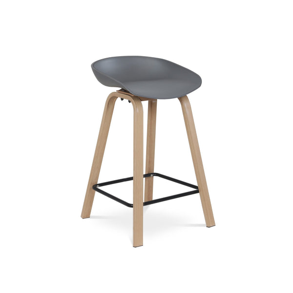 Kai Bar Stool Metal Barstool 65cm - Grey