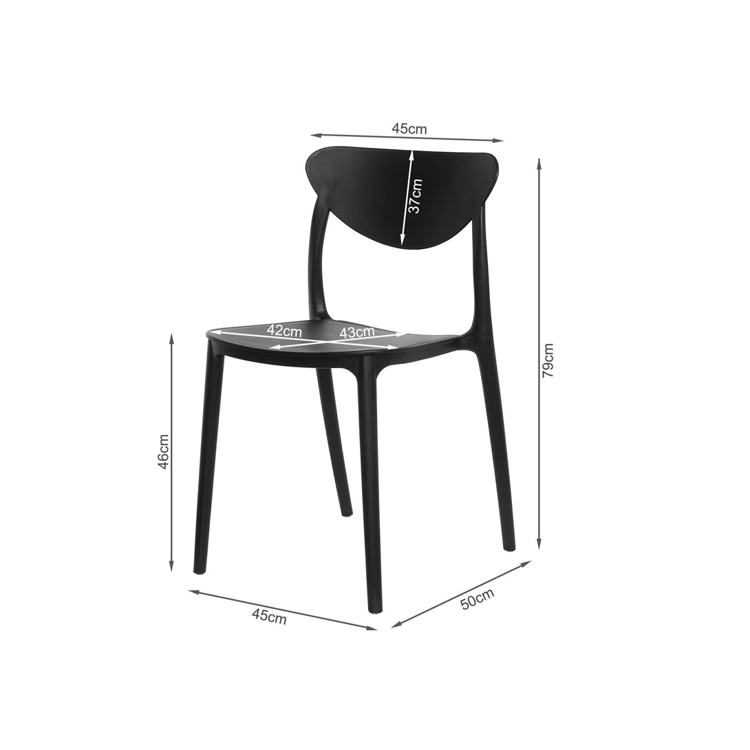 Gia Dining Chair - Set of 4 - Black