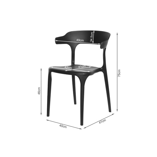Tor Dining Chair - Set of 4 - Black
