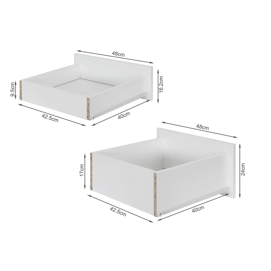 Karter Computer Desk with Drawers - White