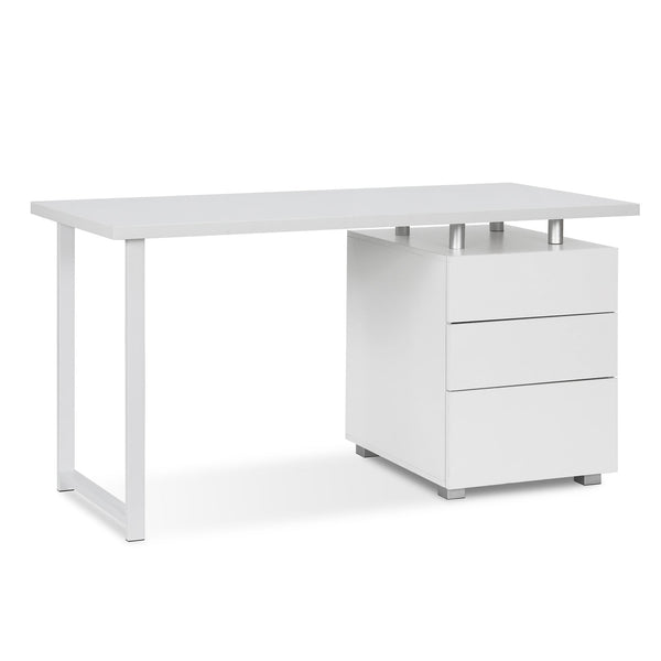 Karter Computer Desk with Drawers - White