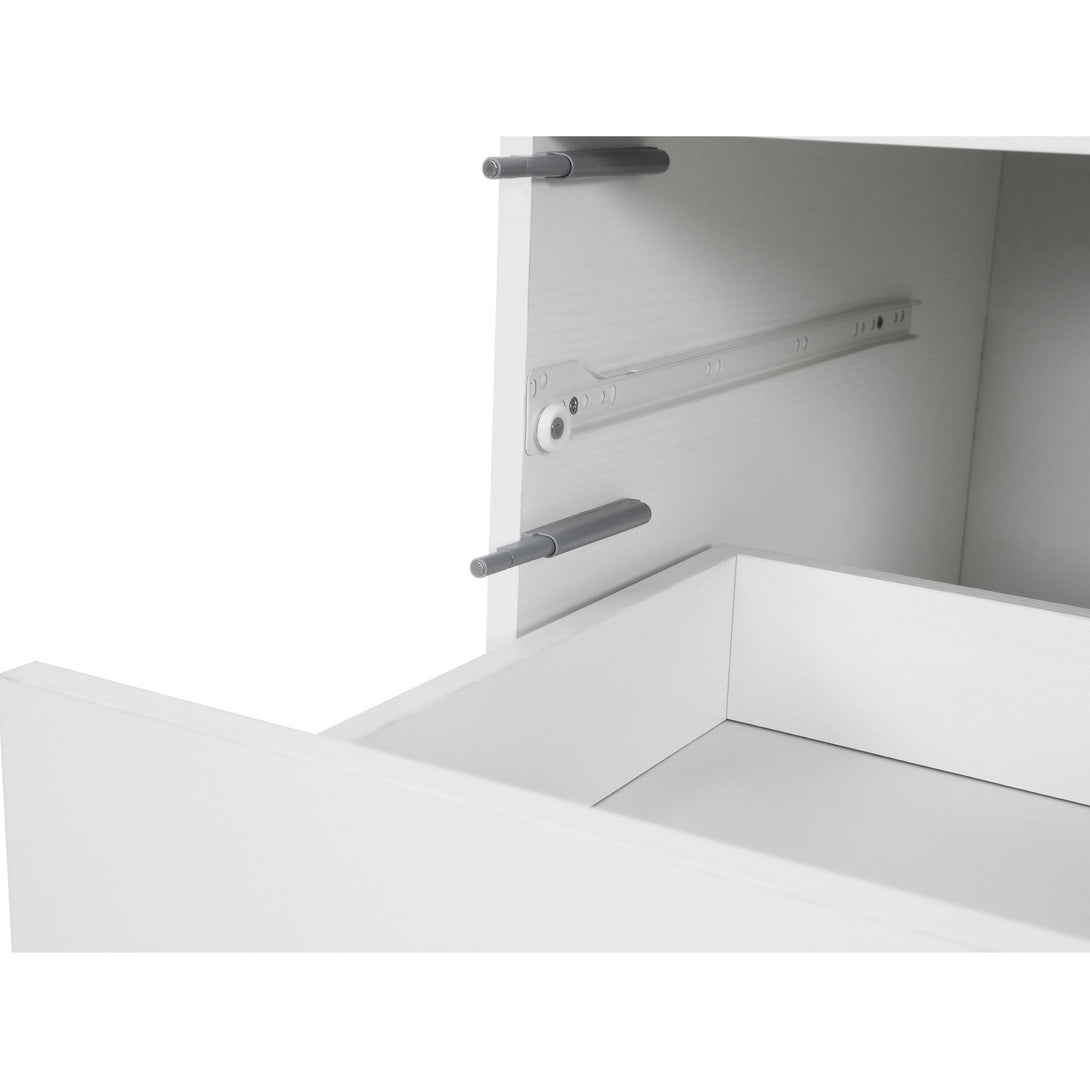 Karter Computer Desk with Drawers - White