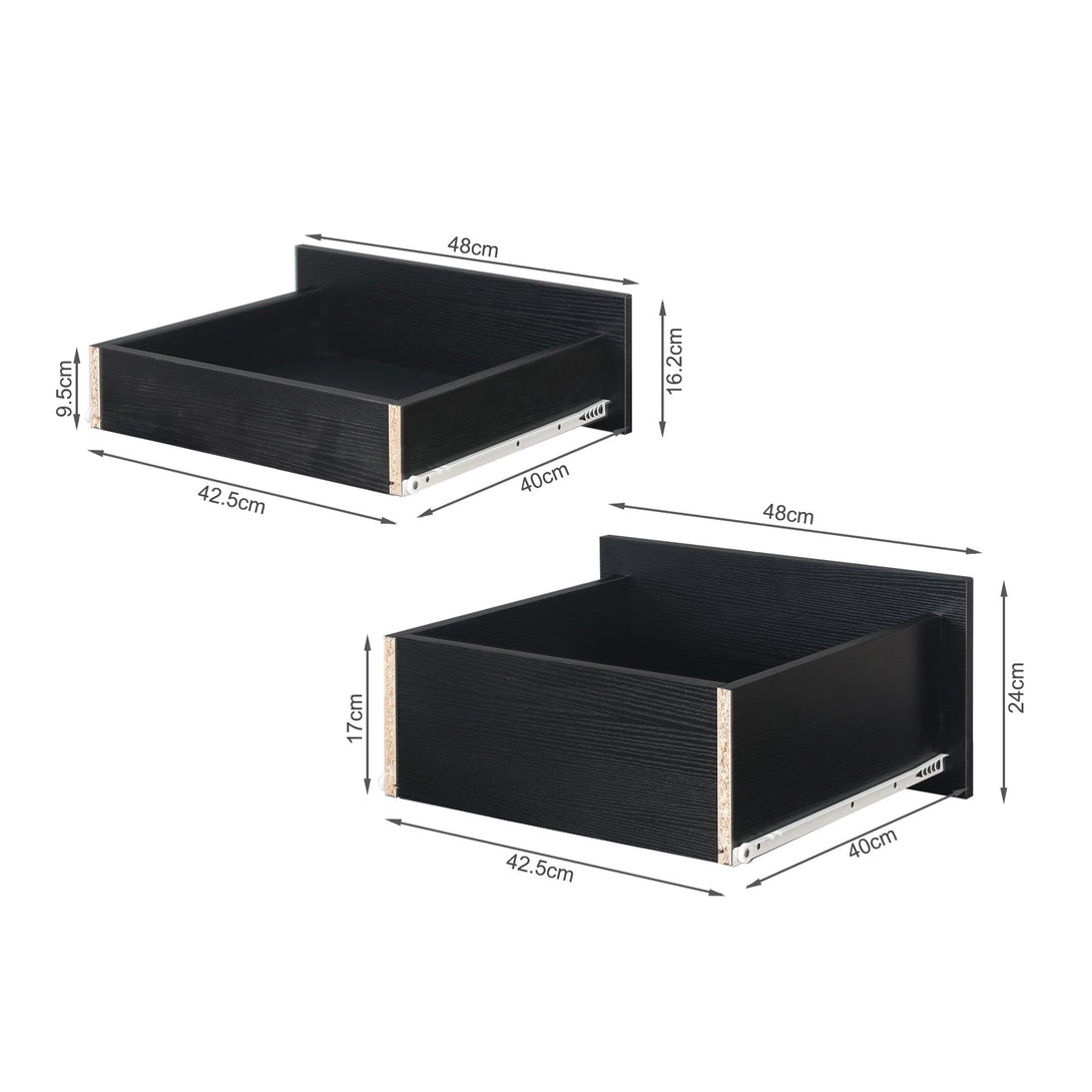 Karter Computer Desk with Drawers - Black