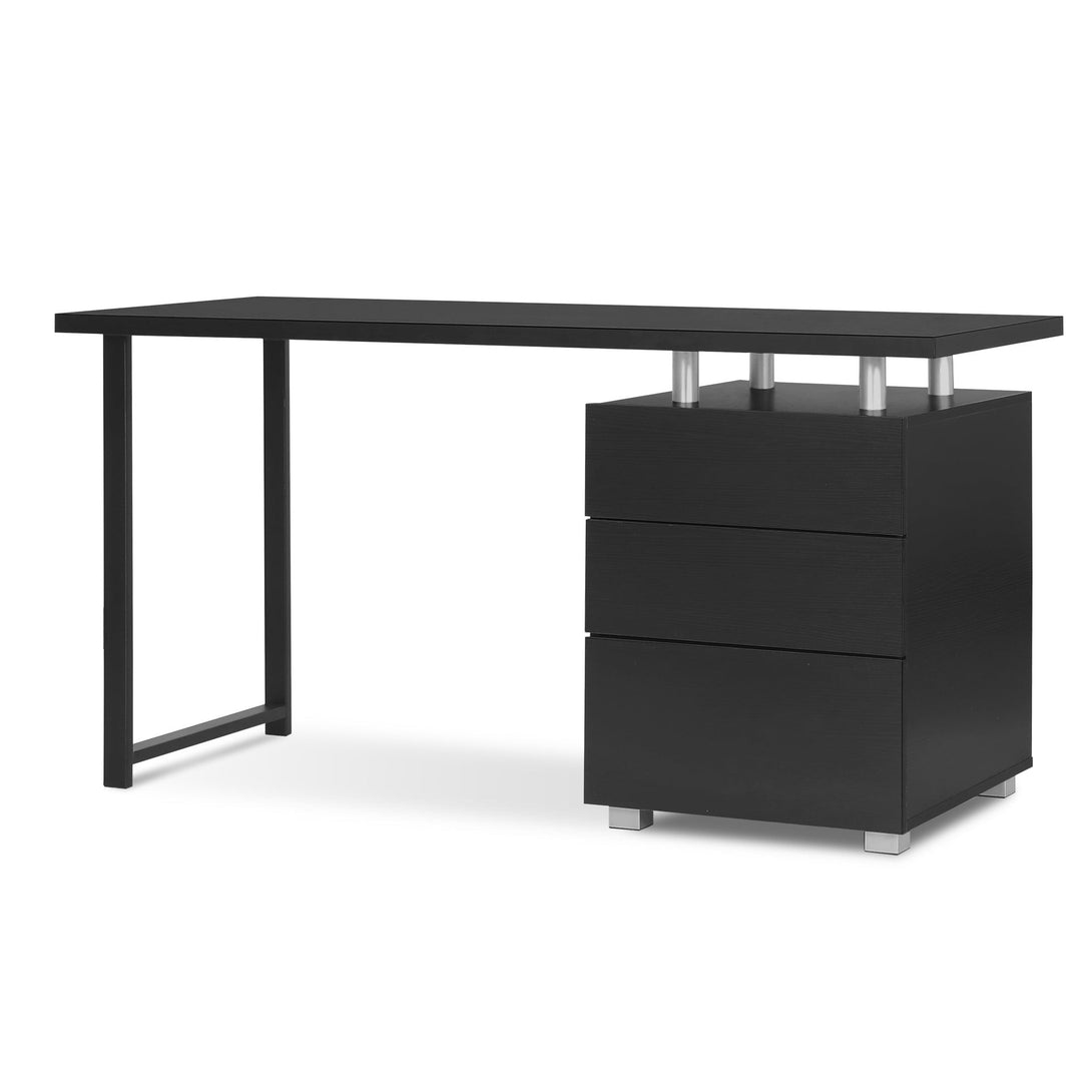 Karter Computer Desk with Drawers - Black