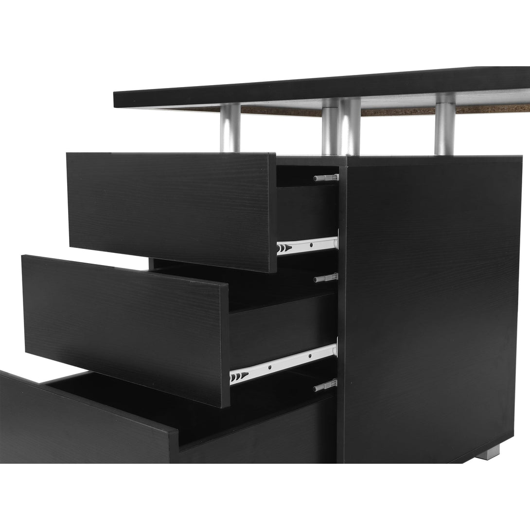 Karter Computer Desk with Drawers - Black
