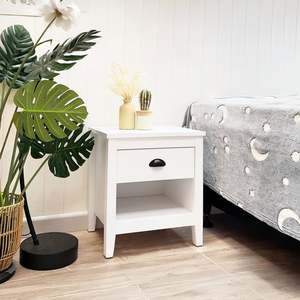 Congo Bedside Table - White