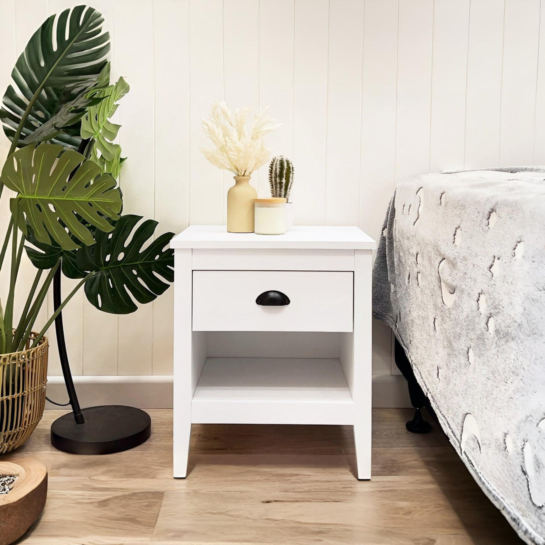 Congo Bedside Table - White