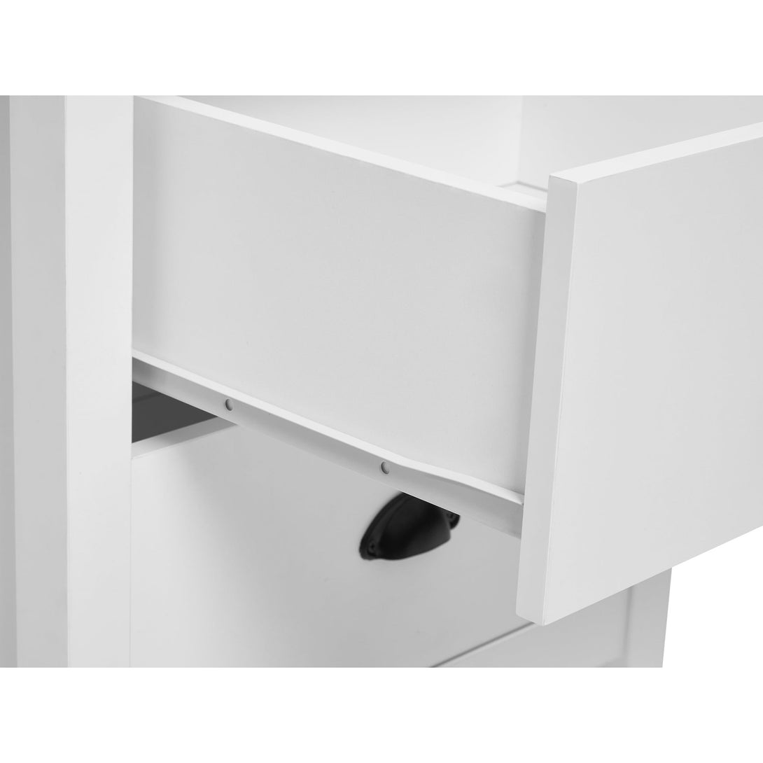 Congo Bedside Table with 2 Drawers - White