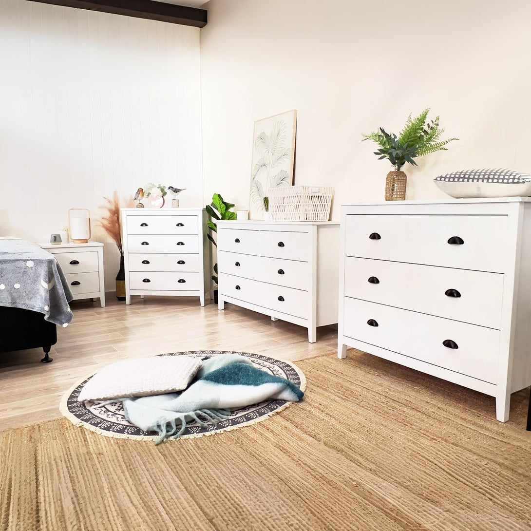 Congo 4 Drawers Tallboy - White