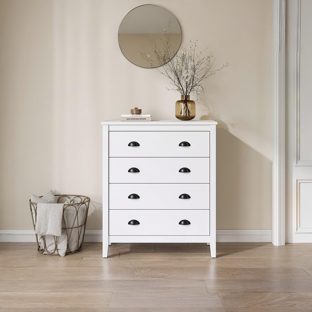 Congo 4 Drawers Tallboy - White