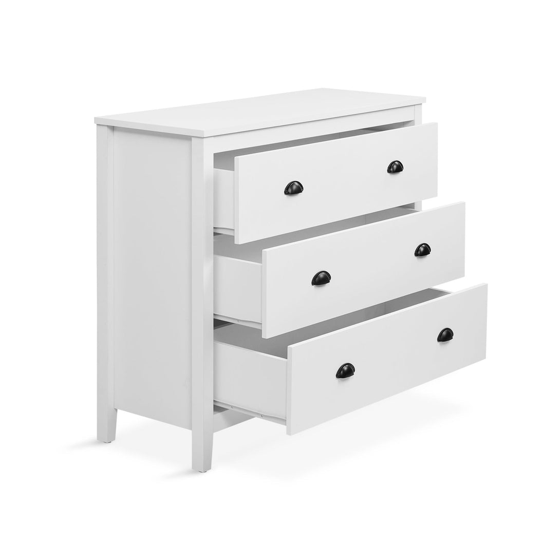 Congo 3 Drawers Tallboy - White