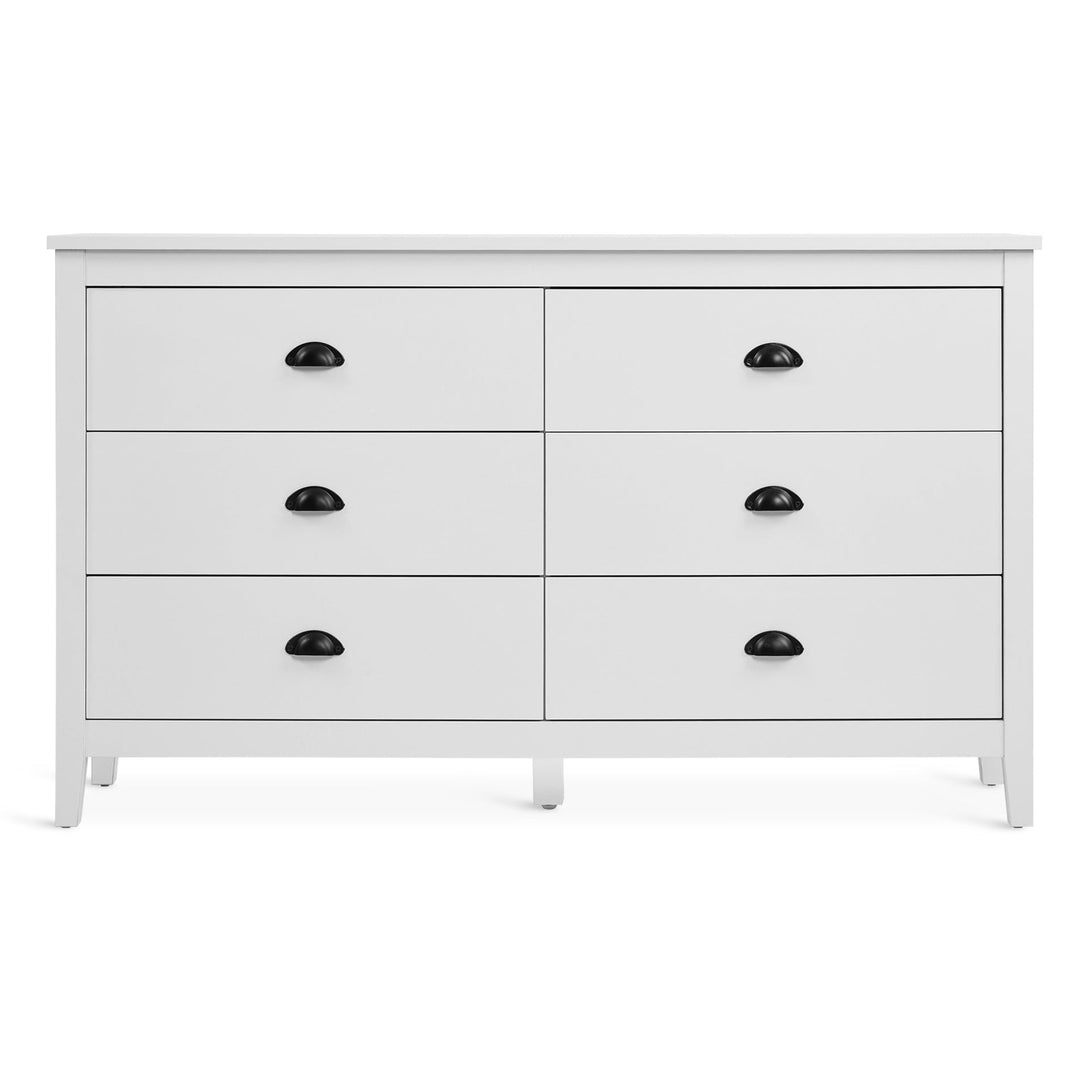 Congo 6 Drawers Low Boy - White