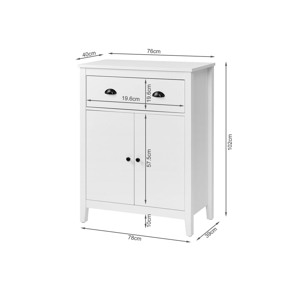 Congo Storage Cabinet with 2 Drawer - White