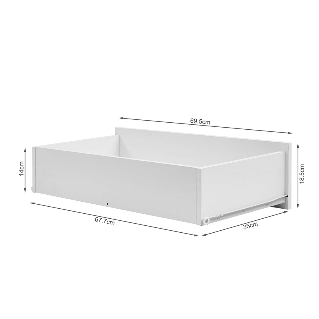 Congo Display Cabinet with 2 Drawer - White