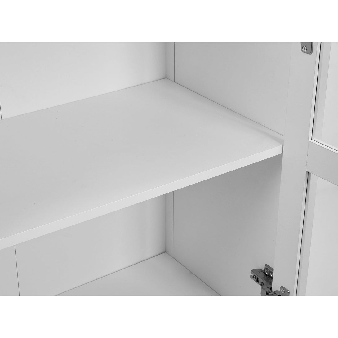 Congo Display Cabinet with 2 Drawer - White