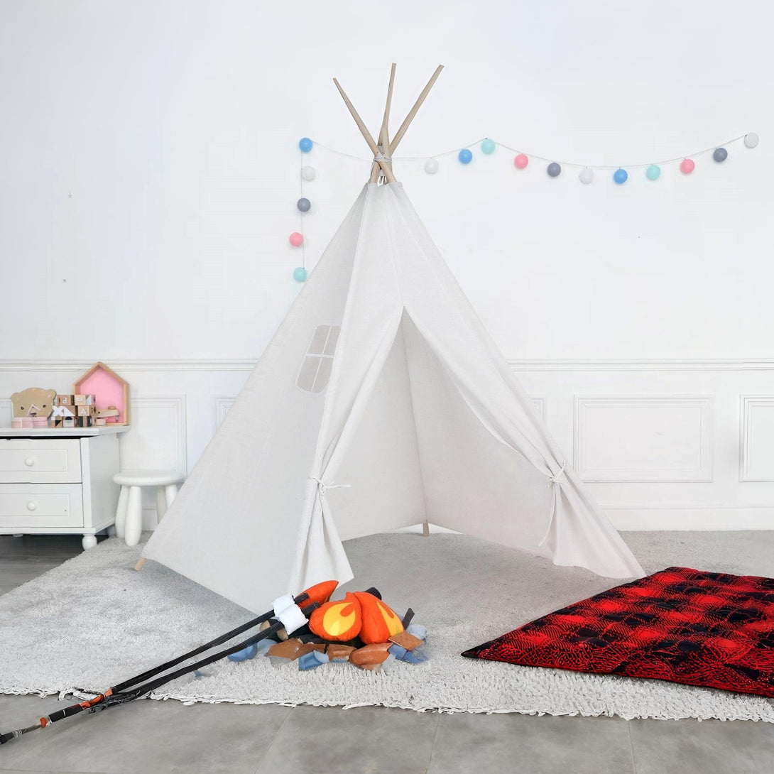 Leni Kids Teepee Kid Play Tent - White